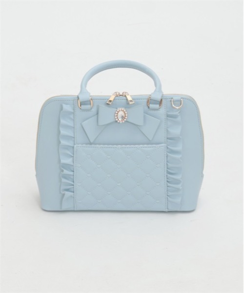 axes femme POETIQUE（アクシーズファムポエティック）の「ビジューリボン推し活バッグ（ショルダーバッグ・レディース・サックスブルー/ブラック/ラベンダー/ホワイト・FREE）」の22枚目の写真