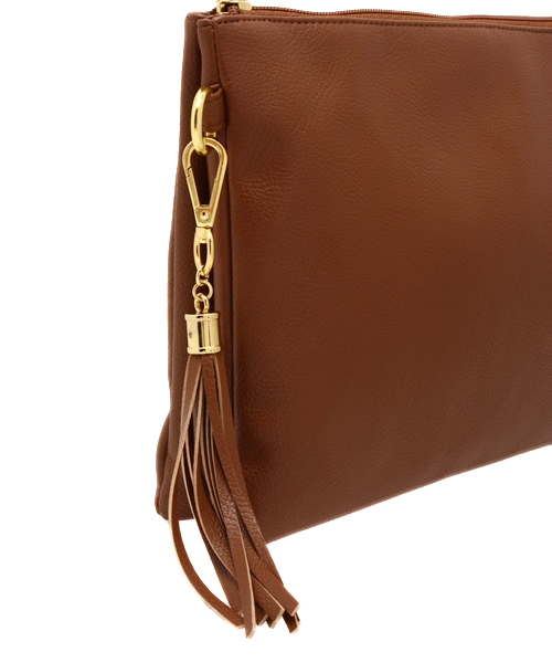 WEGO（ウィゴー）の「WEGO/タッセル付き無地ダブルクラッチバッグ（クラッチバッグ・レディース・キャメル/レッド/ブラック・FREE）」の19枚目の写真