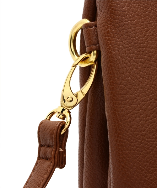 WEGO（ウィゴー）の「WEGO/タッセル付き無地ダブルクラッチバッグ（クラッチバッグ・レディース・キャメル/レッド/ブラック・FREE）」の11枚目の写真