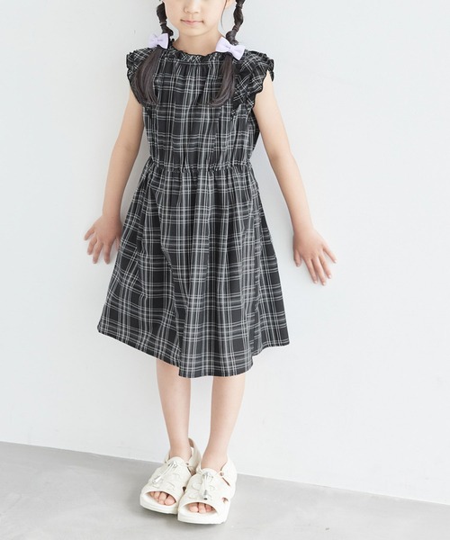 BURBERRY CHILDREN チェック柄ワンピース フリル ピンク Burberry Kids