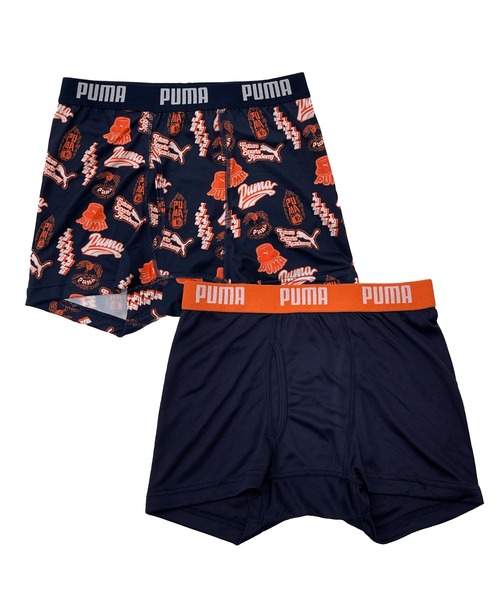 PUMA（プーマ）の「PUMA プーマ 子供用 ボクサーパンツ 前開き 2枚セットブランド ロゴ 快適インナー 総柄 無地 ブリーフ トランクス 下着（ボクサーパンツ・キッズ・ブラック系その他/ブルー系その他/ブルー系その他2/ブラック系その他2/ブラック系その他3・130cm/140cm/150cm/160cm/120cm/110cm/100cm/170cm）」の4枚目の写真