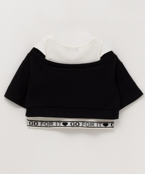 RICH MIX（リッチミックス）の「【 接触冷感 吸水速乾 】RICH MIX リッチミックス フェイクレイヤード ドッキングTシャツ（Tシャツ/カットソー・キッズ・ミント/ブラック・160/150/140/130）」の3枚目の写真