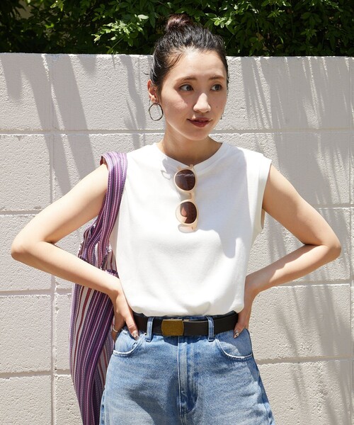 フリークスストア　MNT ノースリーブTシャツ(抗菌防臭＊接触冷感) FREAK'S STORE/<抗菌・防臭・接触冷感>MINT クルーネック