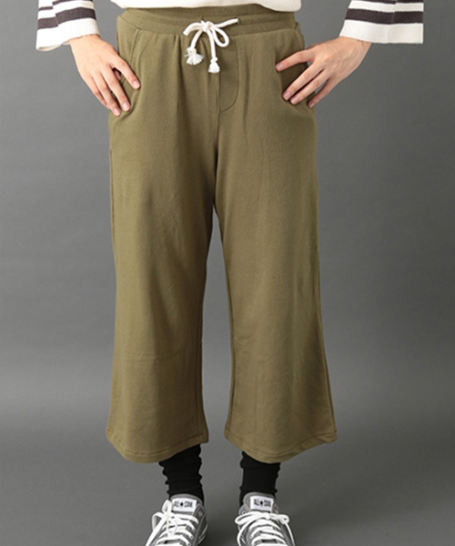 SEVENDAYS=SUNDAY(セブンデイズサンデイ)の「ストレッチ裏毛 ガウチョパンツ(その他パンツ・レディース・杢グレー/チャコールグレー/カーキ・LARGE/MEDIUM)」の3枚目の写真