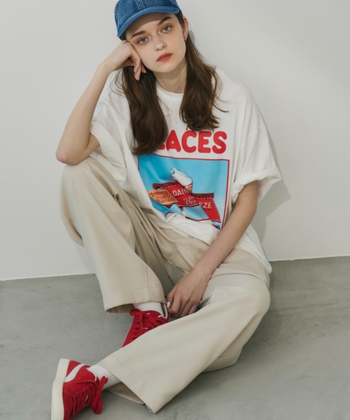 Unitage(ユニテージ)の「ICE CREAM TEE(Tシャツ/カットソー・レディース・ホワイト/ライトグレー/ピンク・FREE)」の6枚目の写真
