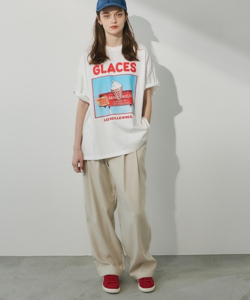 Unitage(ユニテージ)の「ICE CREAM TEE(Tシャツ/カットソー・レディース・ホワイト/ライトグレー/ピンク・FREE)」の9枚目の写真