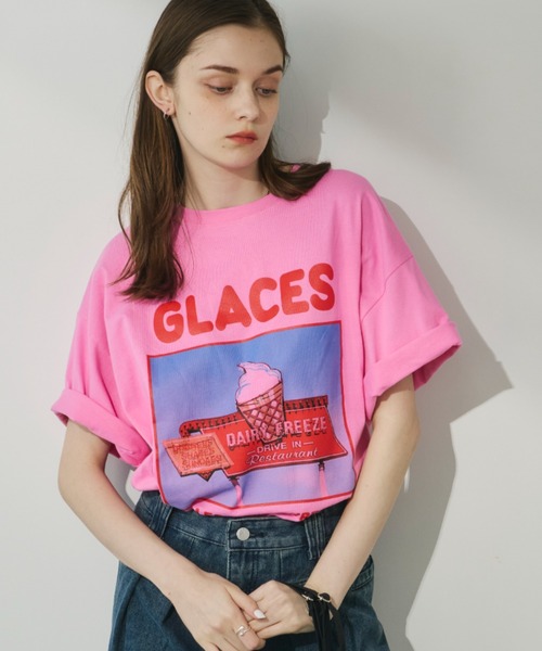 ICECREAM グラフィックロゴプリントカットソー半袖 ライトブルー ICE CREAM TEE（Tシャツ/カットソー）｜Unitage（ユニテージ）の