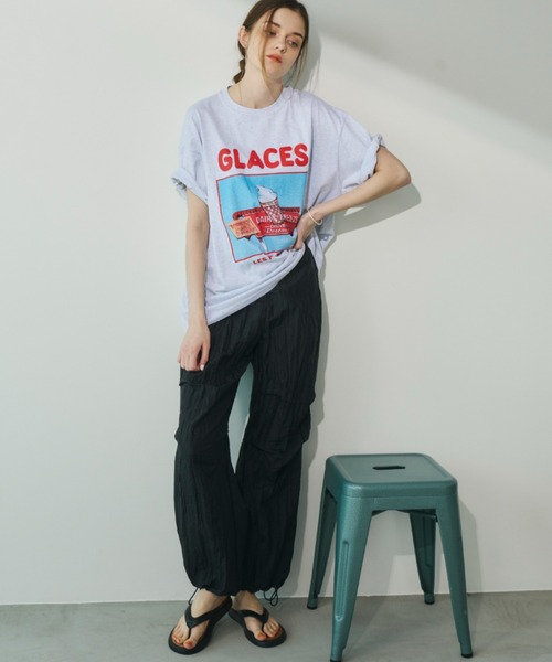 Unitage(ユニテージ)の「ICE CREAM TEE(Tシャツ/カットソー・レディース・ホワイト/ライトグレー/ピンク・FREE)」の16枚目の写真
