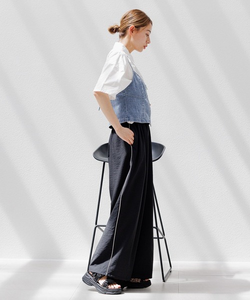 LAKOLE(ラコレ)の「ZIPデニムビスチェ / 124572(ベスト・レディース・ライトブルー/グレー・FREE)」の14枚目の写真