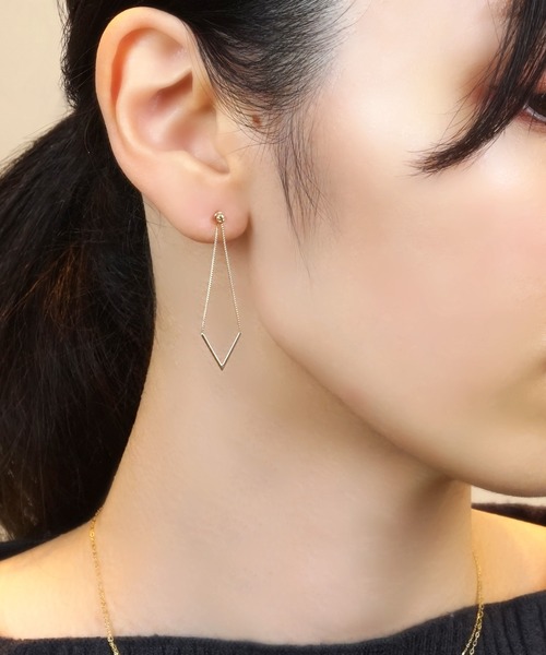 TAKE-UP（テイクアップ）の「[ セカンドピアス] K18ブラウンダイヤモンドピアス（ピアス（両耳用）・レディース・イエローゴールド・FREE）」の8枚目の写真