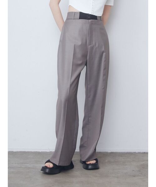 EMODA(エモダ)の「ハイウエストベルトパンツ(その他パンツ・レディース・グレー/ベージュ・SMALL/MEDIUM)」の9枚目の写真