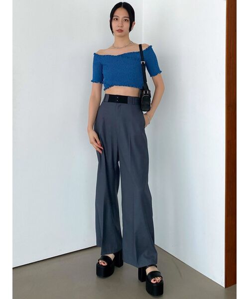 EMODA(エモダ)の「ハイウエストベルトパンツ(その他パンツ・レディース・グレー/ベージュ・SMALL/MEDIUM)」の16枚目の写真