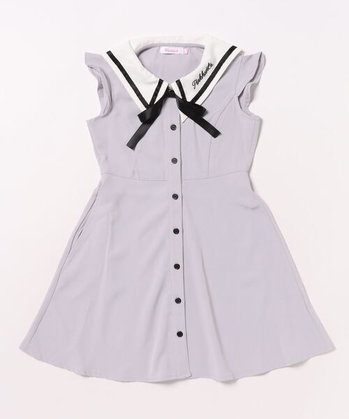 PINKHUNT（ピンクハント）の「PINKHUNT ピンクハント セーラー衿 ワンピース 9550K（ワンピース・キッズ・ブラック/スカイブルー系1・160cm/150cm/130cm/120cm/140cm）」の4枚目の写真