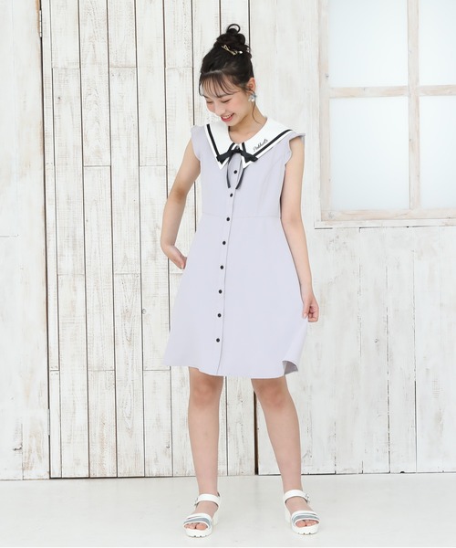 PINKHUNT（ピンクハント）の「PINKHUNT ピンクハント セーラー衿 ワンピース 9550K（ワンピース・キッズ・ブラック/スカイブルー系1・160cm/150cm/130cm/120cm/140cm）」の7枚目の写真