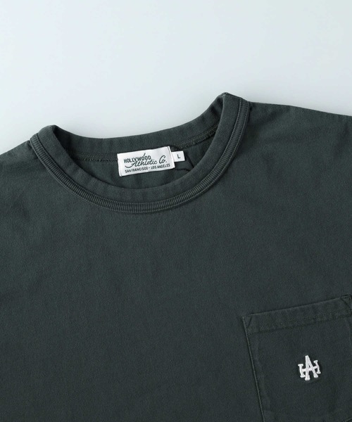 Right-on（ライトオン）の「【Hollywood athletic co】ワンポイントＴシャツ（Tシャツ/カットソー・メンズ・ネイビー/ホワイト/グリーン/レッド・S/M/L/XL）」の12枚目の写真