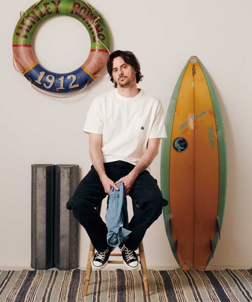 Right-on（ライトオン）の「【Hollywood athletic co】ワンポイントＴシャツ（Tシャツ/カットソー・メンズ・ネイビー/ホワイト/グリーン/レッド・S/M/L/XL）」の5枚目の写真