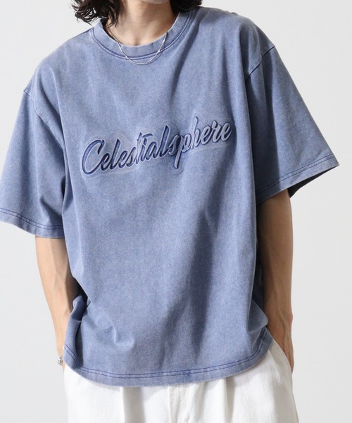 ATELANE(アテレーン)の「ピグメント加工ビックTシャツ(Tシャツ/カットソー・メンズ・ホワイト/ブラック系/ネイビー/ホワイト系/ネイビー系/ブラック・L/M)」の6枚目の写真