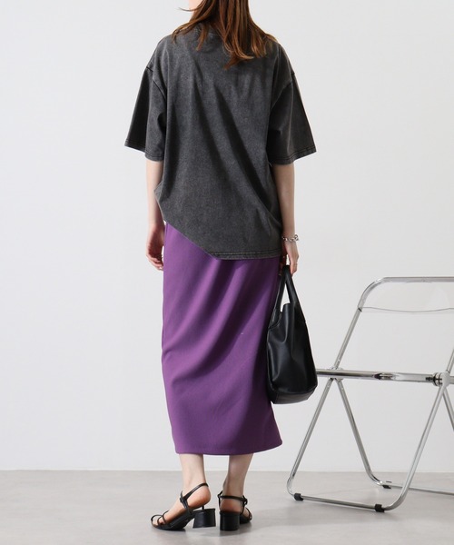 ATELANE(アテレーン)の「ピグメント加工ビックTシャツ(Tシャツ/カットソー・メンズ・ホワイト/ブラック系/ネイビー/ホワイト系/ネイビー系/ブラック・L/M)」の21枚目の写真