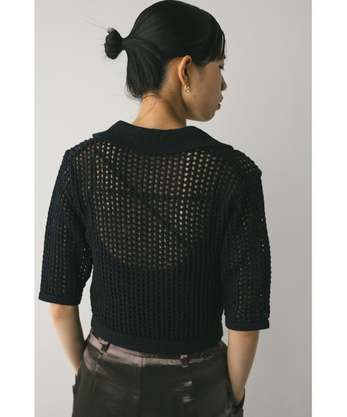 CLANE - 【新品】スキッパークロシェニット　STYLEMIXER CLANE - 【新品】スキッパークロシェニット STYLEMIXERの通販 by