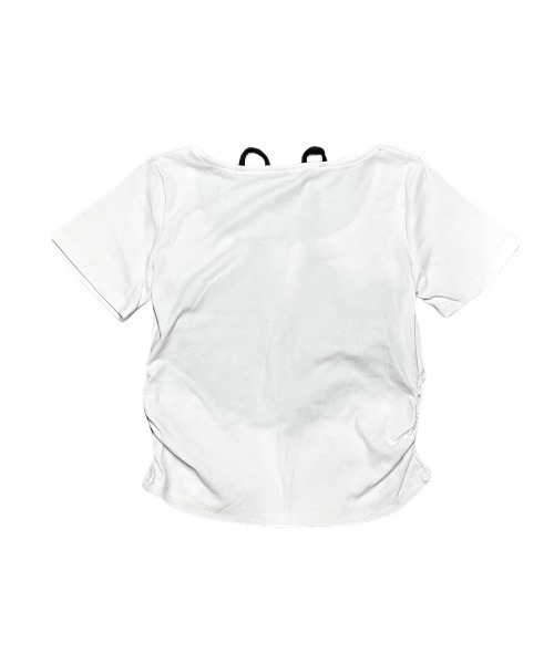 セール】【XU】lettering layered cropped tee（Tシャツ