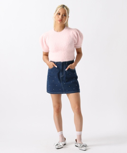 FOREVER 21（フォーエバー トゥエンティーワン）の「【ミチ】パフスリーブニット（ニット/セーター・レディース・ネイビー/ピンク/ナチュラル・SMALL/MEDIUM）」の13枚目の写真