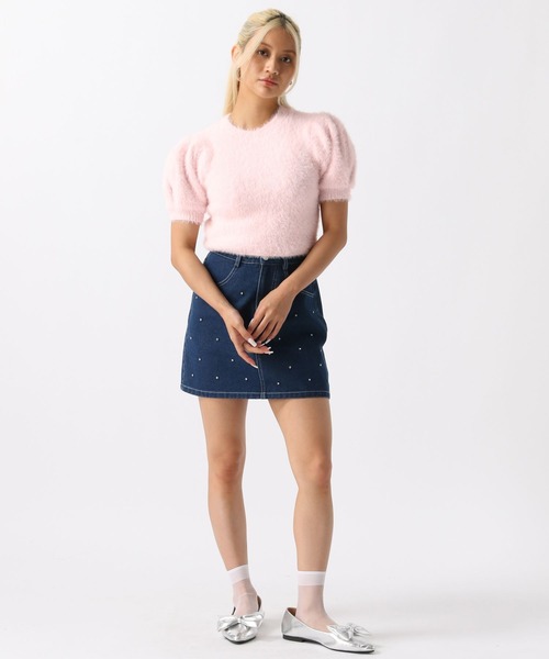 FOREVER 21（フォーエバー トゥエンティーワン）の「【ミチ】パフスリーブニット（ニット/セーター・レディース・ネイビー/ピンク/ナチュラル・SMALL/MEDIUM）」の15枚目の写真