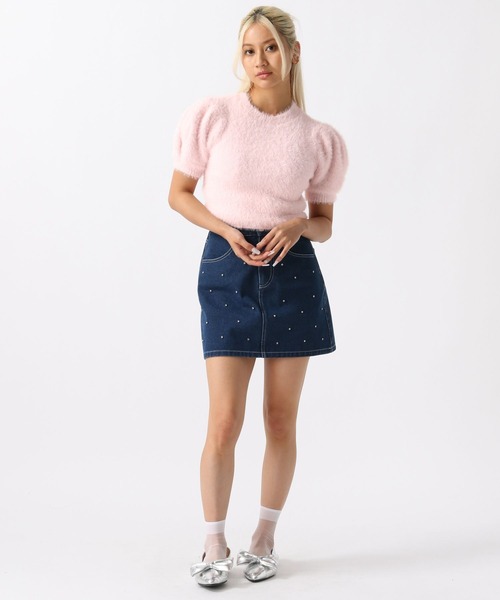 FOREVER 21（フォーエバー トゥエンティーワン）の「【ミチ】パフスリーブニット（ニット/セーター・レディース・ネイビー/ピンク/ナチュラル・SMALL/MEDIUM）」の16枚目の写真