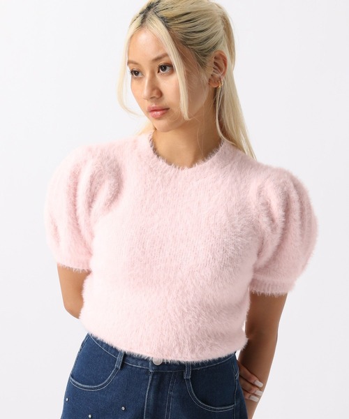 FOREVER 21（フォーエバー トゥエンティーワン）の「【ミチ】パフスリーブニット（ニット/セーター・レディース・ネイビー/ピンク/ナチュラル・SMALL/MEDIUM）」の17枚目の写真