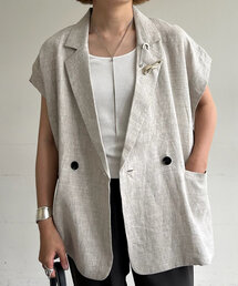 SHENERY | フレンチスリーブリネンジャケットベスト(ベスト)