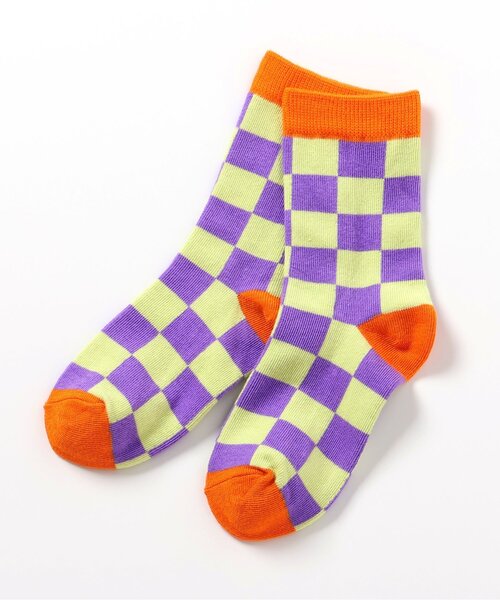 BREEZE（ブリーズ）の「BOYS総柄ソックス（ソックス/靴下・キッズ・ネイビー/オレンジ/ライム/ブルー/ブラック/アイボリー・15 /18/21）」の4枚目の写真