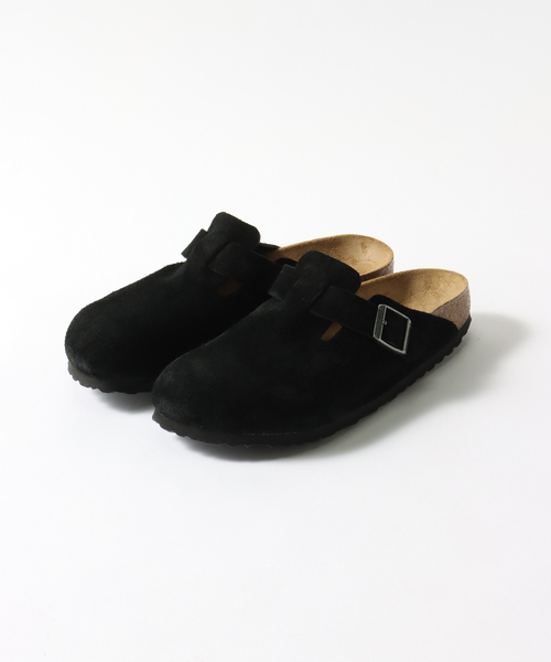 BIRKENSTOCK(ビルケンシュトック)の「BIRKENSTOCK (ビルケンシュトック) BOSTON BLACK SUEDE 1027067(サンダル・メンズ・ブラック・44/41/42/43)」の1枚目の写真