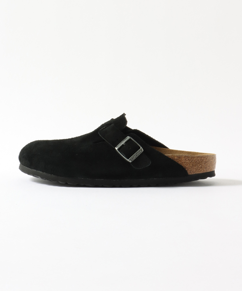 BIRKENSTOCK(ビルケンシュトック)の「BIRKENSTOCK (ビルケンシュトック) BOSTON BLACK SUEDE 1027067(サンダル・メンズ・ブラック・44/41/42/43)」の2枚目の写真