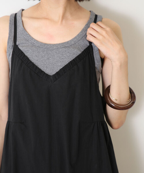 SLOBE IENA(スローブイエナ)の「キャミ オールインワン(つなぎ/オールインワン・レディース・ブラック/アイボリー・FREE)」の8枚目の写真