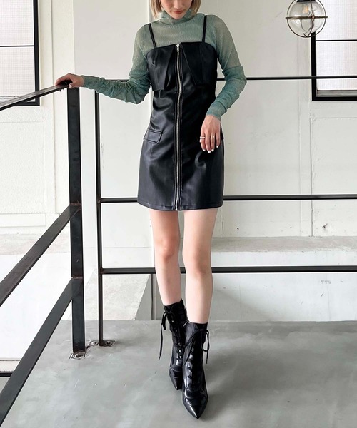 SPIRALGIRL（スパイラルガール）の「ラメプリーツインナートップス（Tシャツ/カットソー・レディース・ブラック/グリーン/シルバー・FREE）」の12枚目の写真