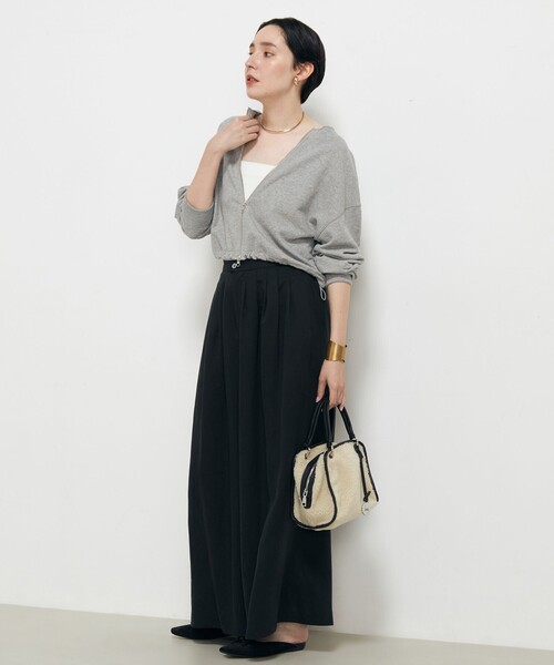 NOLLEY’S(ノーリーズ)の「ヴィンテージ裏毛ショートブルゾン(ブルゾン・レディース・グレイッシュベージュ/ライトグレー・FREE)」の9枚目の写真