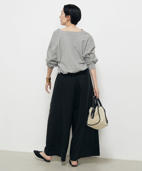 NOLLEY’S(ノーリーズ)の「ヴィンテージ裏毛ショートブルゾン(ブルゾン・レディース・グレイッシュベージュ/ライトグレー・FREE)」の11枚目の写真