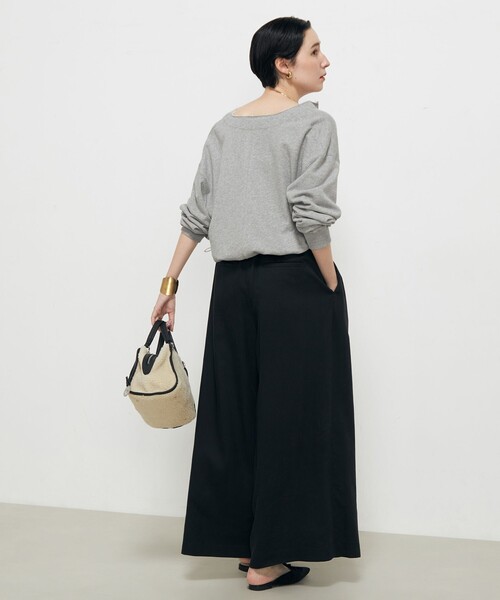 NOLLEY’S(ノーリーズ)の「ヴィンテージ裏毛ショートブルゾン(ブルゾン・レディース・グレイッシュベージュ/ライトグレー・FREE)」の13枚目の写真