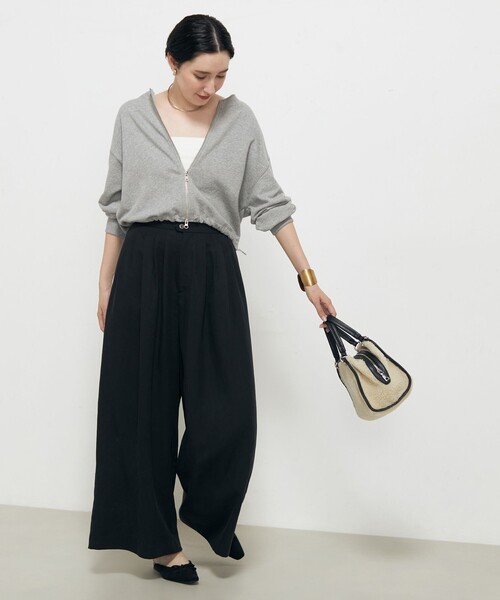 NOLLEY’S(ノーリーズ)の「ヴィンテージ裏毛ショートブルゾン(ブルゾン・レディース・グレイッシュベージュ/ライトグレー・FREE)」の15枚目の写真