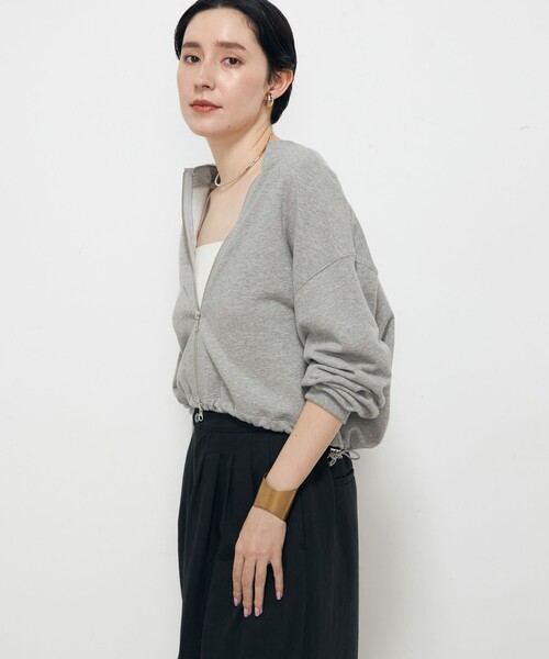 NOLLEY’S(ノーリーズ)の「ヴィンテージ裏毛ショートブルゾン(ブルゾン・レディース・グレイッシュベージュ/ライトグレー・FREE)」の18枚目の写真