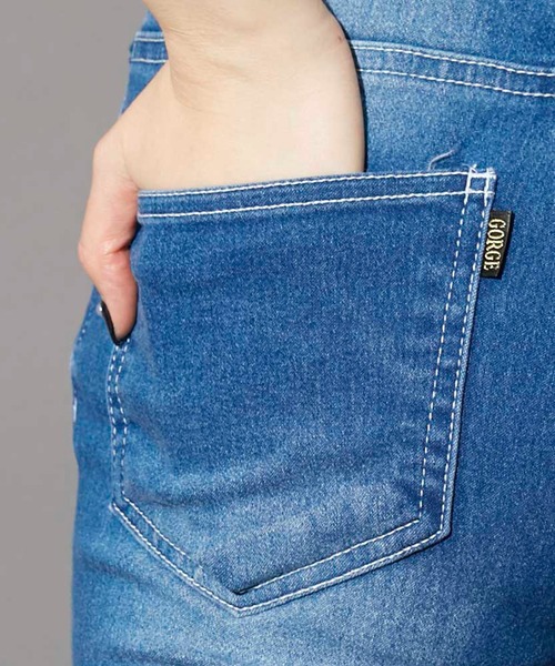 GORGE(ゴージ)の「《美脚見え×ストレッチ》レディース スキニーデニム 定番細身シルエット 春夏秋冬(デニムパンツ・レディース・ブラック/ブルー系その他/ブルー/サックスブルー/インディゴブルー・M/S/XS/L)」の18枚目の写真