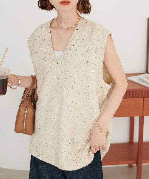 セール】【WEB限定】ネップヤーンニットベスト（ニット/セーター