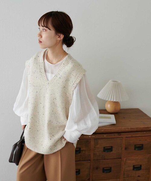 WEB限定】ネップヤーンニットベスト（ニット/セーター）｜DISCOAT