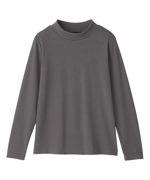 Viola e Viola(ヴィオラエヴィオラ)の「≪温リブ≫裏起毛プルオーバー(プチハイネック)(Tシャツ/カットソー・レディース・ブラック/グレー/グレイッシュブルー/スモークピンク/アイボリー/ボルドー・L/LL/3L/4L/5L/M)」の9枚目の写真