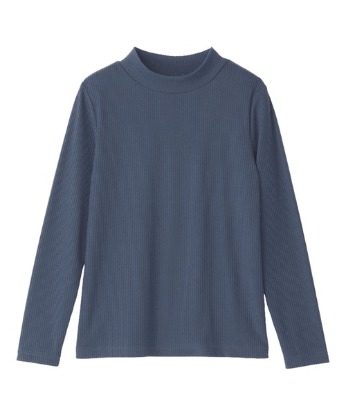Viola e Viola(ヴィオラエヴィオラ)の「≪温リブ≫裏起毛プルオーバー(プチハイネック)(Tシャツ/カットソー・レディース・ブラック/グレー/グレイッシュブルー/スモークピンク/アイボリー/ボルドー・L/LL/3L/4L/5L/M)」の8枚目の写真