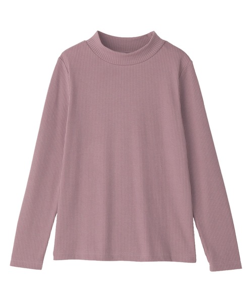 Viola e Viola(ヴィオラエヴィオラ)の「≪温リブ≫裏起毛プルオーバー(プチハイネック)(Tシャツ/カットソー・レディース・ブラック/グレー/グレイッシュブルー/スモークピンク/アイボリー/ボルドー・L/LL/3L/4L/5L/M)」の7枚目の写真