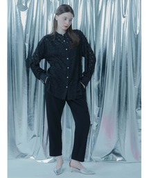 FRINGE JACQUARD 2WAY SHIRT