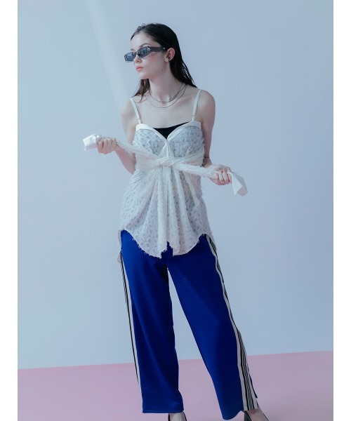 :ETHROF(イーサオブ)の「FRINGE JACQUARD 2WAY SHIRT(シャツ/ブラウス・レディース・ブラック・FREE)」の5枚目の写真