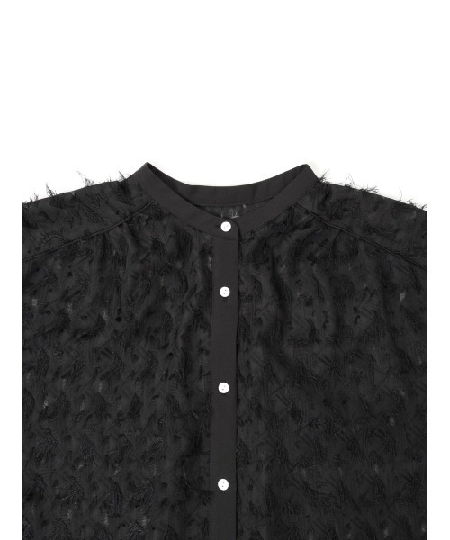 :ETHROF(イーサオブ)の「FRINGE JACQUARD 2WAY SHIRT(シャツ/ブラウス・レディース・ブラック・FREE)」の17枚目の写真