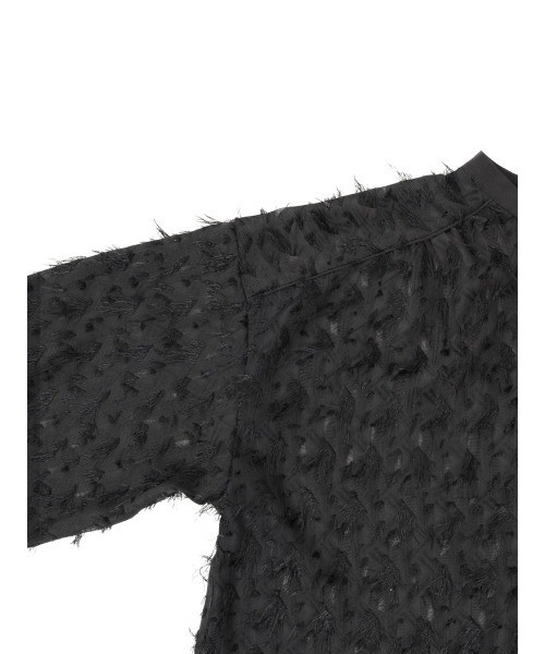 :ETHROF(イーサオブ)の「FRINGE JACQUARD 2WAY SHIRT(シャツ/ブラウス・レディース・ブラック・FREE)」の19枚目の写真
