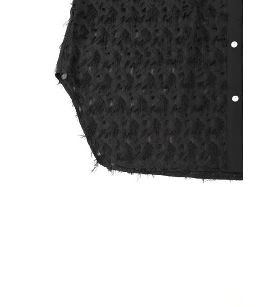 :ETHROF(イーサオブ)の「FRINGE JACQUARD 2WAY SHIRT(シャツ/ブラウス・レディース・ブラック・FREE)」の21枚目の写真
